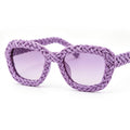 Lavender Woven Statement Sunglasses