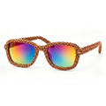 Earth-Woven Iridescent Statement Sunglasses