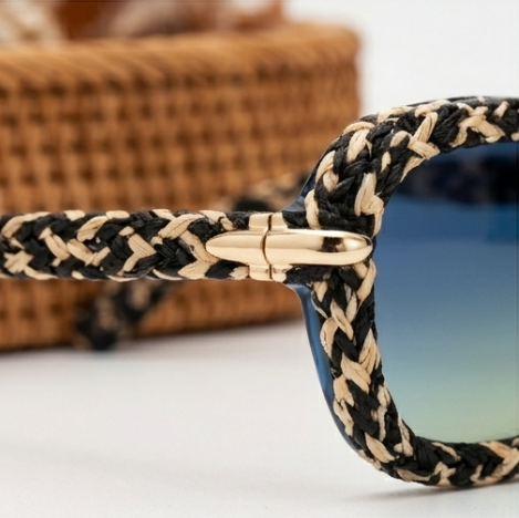 The Riviera Artisan Woven Sunglasses