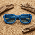 Cobalt Blue Braided Frame Sunglasses
