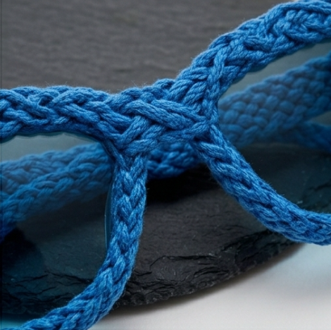 Cobalt Blue Braided Frame Sunglasses