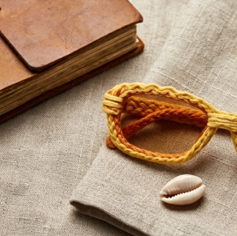 Golden Hour Woven Statement Sunglasses