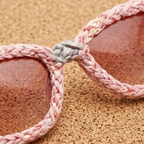 Rose Quartz Woven Statement Sunglasses