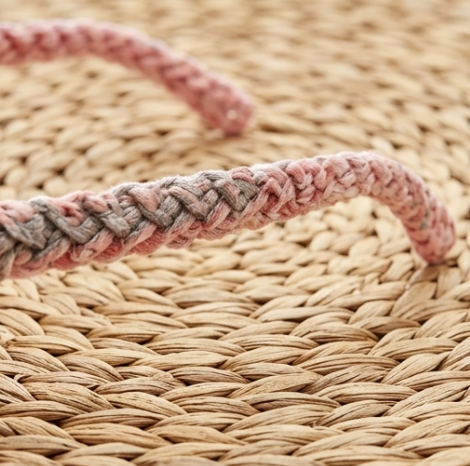 Rose Quartz Woven Statement Sunglasses