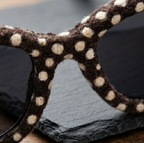 Chocolate Polka Dot Textured Sunglasses