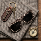 Chocolate Polka Dot Textured Sunglasses