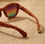 Terracotta Woven Iridescent Sunglasses