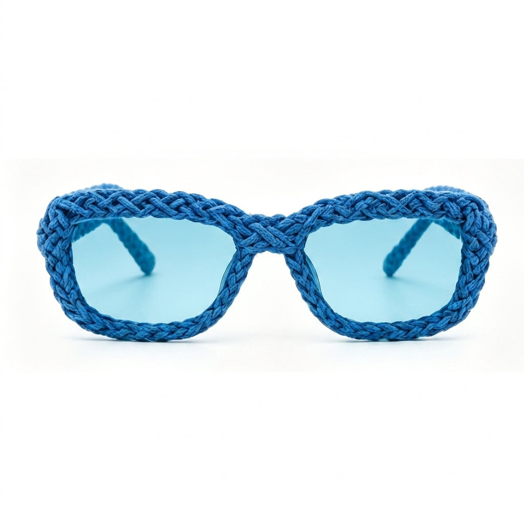 Cobalt Blue Braided Frame Sunglasses