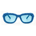 Cobalt Blue Braided Frame Sunglasses