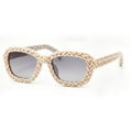 Beige Braided Knit Sunglasses